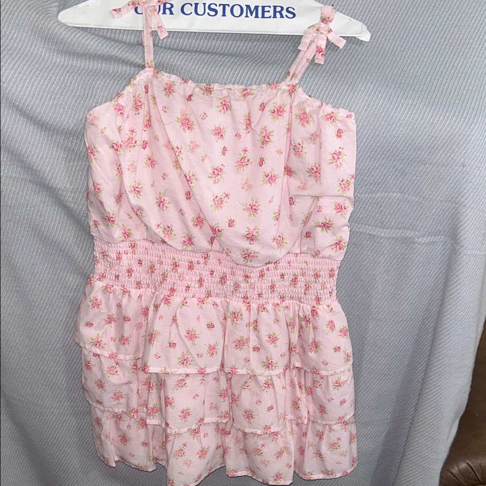 The Children's Place Pink Floral Tiered Dress - Picture 3 of 5